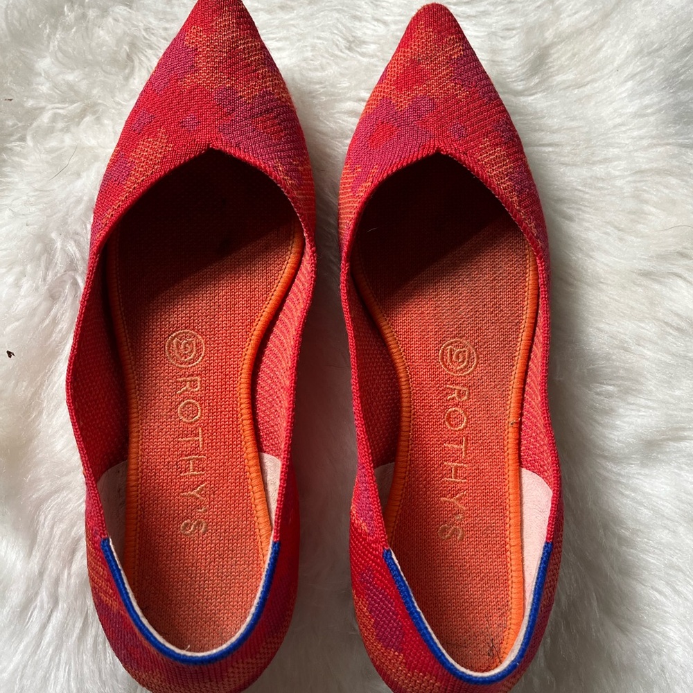Rothy's Women's Red camo Flats
